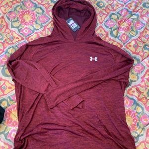 Brand new Maroon Under Armour dri-fit hooded long sleeve. Size